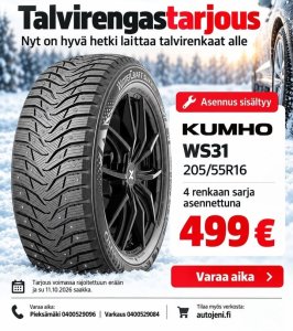 Nyt on hyvä hetki laittaa talvirenkaat alle