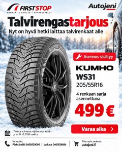 Nyt on hyvä hetki laittaa talvirenkaat alle