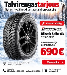 Nyt on hyvä hetki laittaa talvirenkaat alle!