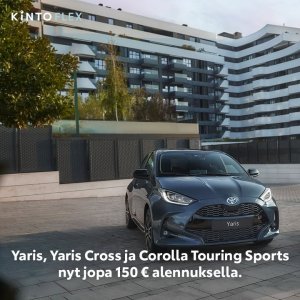 Tilaa nyt Yaris, Yaris Cross tai Corolla Touring Sports ja säästä jopa 150 € tilauksestasi